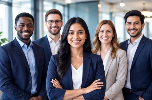 Professional welcoming job candidate